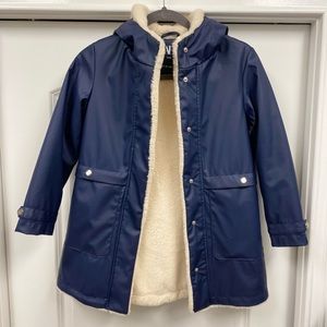 Zara Hooded Raincoat Faux Fur Fully Lined EXCELLENT CONDITION - WORN ONCE